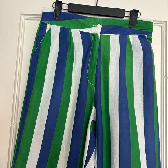 Judith Lacroix Striped Lightweight Culottes - Size M - Picture 4 of 9
